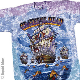 Grateful Dead - Ship of Fools Larger Size Tie Dye T-Shirt