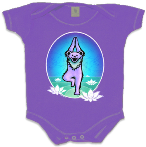 Grateful Dead - Row Of Dancing Bears Pink Baby Romper