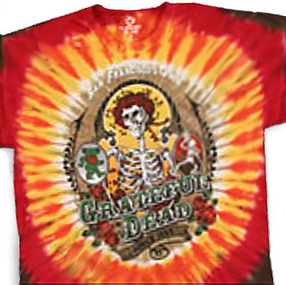 Grateful Dead - Bay Area Beloved Larger Size Tie Dye T-Shirt